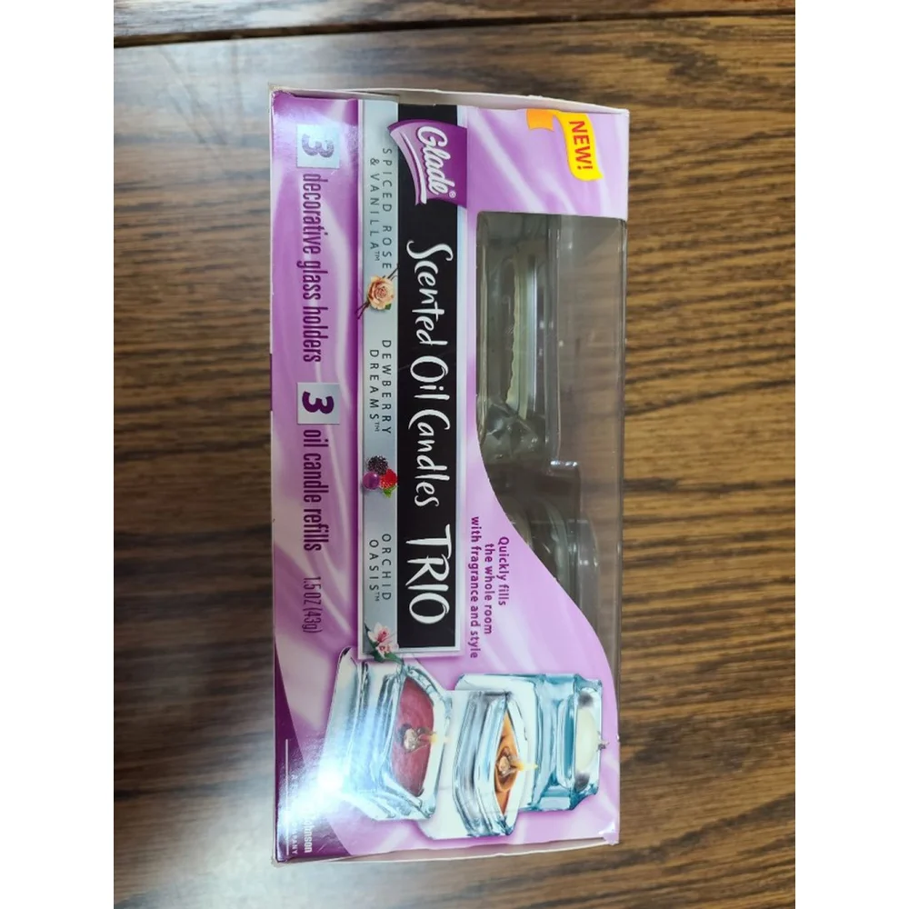 Glade Scented Oil Candles Trio Purple Red One Size
